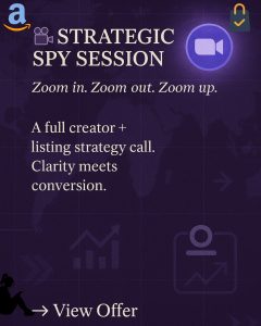 Strategic Zoom call for supplement sellers to improve listings and content