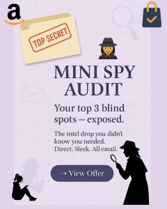 Strategic Email-Only Audit for Supplement Sellers on Amazon - Top 3 Blind Spots + Competitor Comparison